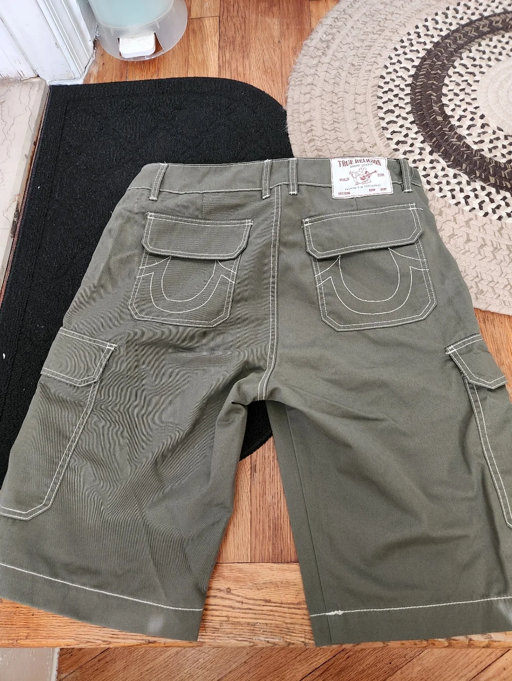True Religion Cargo Shorts - Olive Green
